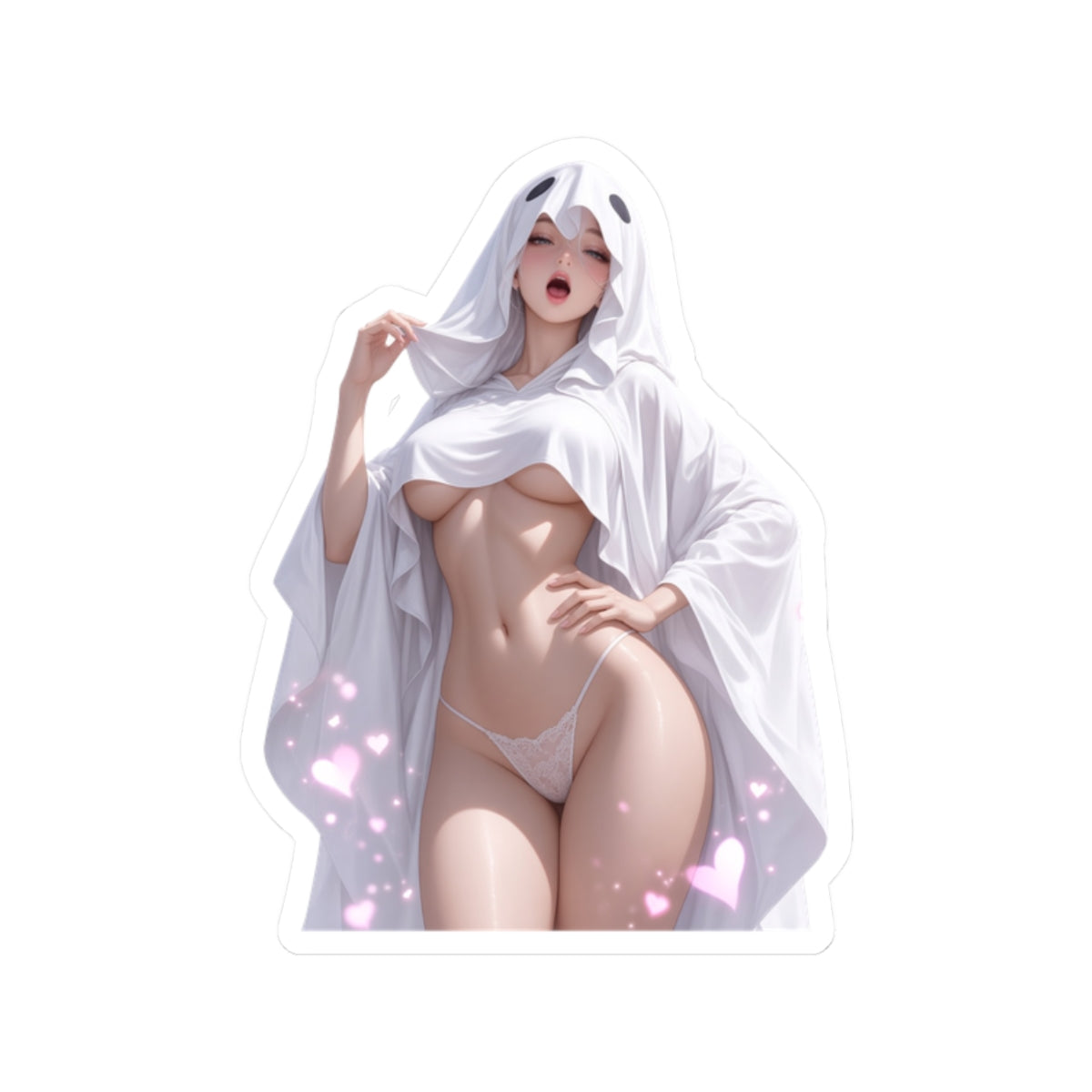 3pcs Sexy Anime Ghost Sticker — Cute Kawaii Pin-Up Laptop Decal Diecut Sticker