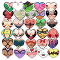 30PCS Boob Heart Stickers Pack, Funny Sexy Vinyl Decals, Big Tits Stickers