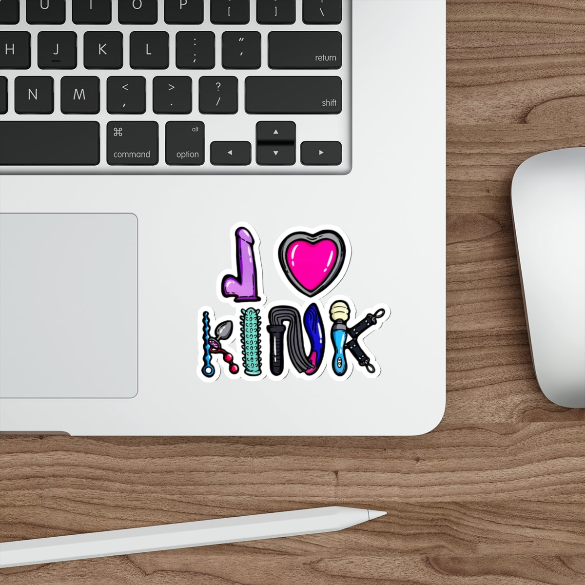 3pcs BDSM Toy Stickers, Kinky Aesthetic Vinyl Decals, BDSM Toys Sticker Pack, Dick Waterproof Laptop Stickers, Pink Love Heart Adult Humor Decals