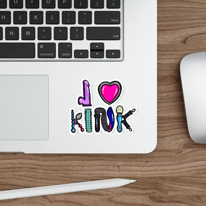 3pcs BDSM Toy Stickers, Kinky Aesthetic Vinyl Decals, BDSM Toys Sticker Pack, Dick Waterproof Laptop Stickers, Pink Love Heart Adult Humor Decals