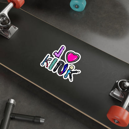 Adult Toy Stickers, Kinky Aesthetic Vinyl Decals, BDSM Toys Sticker Pack, Funny Spicy Waterproof Laptop Stickers, Pink Love Heart Adult Humor Decals - DarkPrintStudio™
