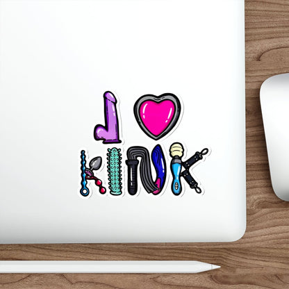 Adult Toy Stickers, Kinky Aesthetic Vinyl Decals, BDSM Toys Sticker Pack, Funny Spicy Waterproof Laptop Stickers, Pink Love Heart Adult Humor Decals - DarkPrintStudio™