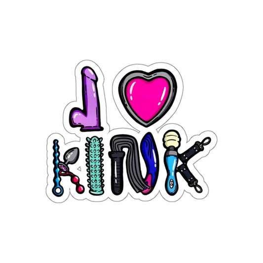 Adult Toy Stickers, Kinky Aesthetic Vinyl Decals, BDSM Toys Sticker Pack, Funny Spicy Waterproof Laptop Stickers, Pink Love Heart Adult Humor Decals - DarkPrintStudio™