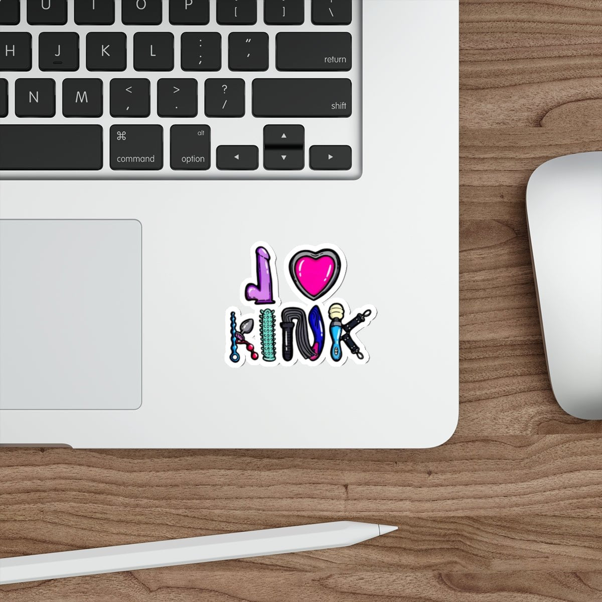 Adult Toy Stickers, Kinky Aesthetic Vinyl Decals, BDSM Toys Sticker Pack, Funny Spicy Waterproof Laptop Stickers, Pink Love Heart Adult Humor Decals - DarkPrintStudio™