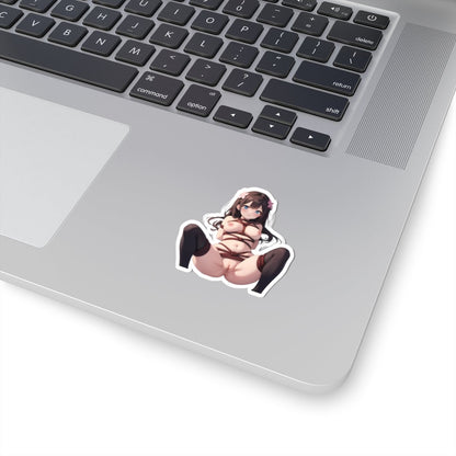 Anime Bondage Girl Sticker — Sexy Kiss-Cut Vinyl Sticker - DarkPrintStudio™