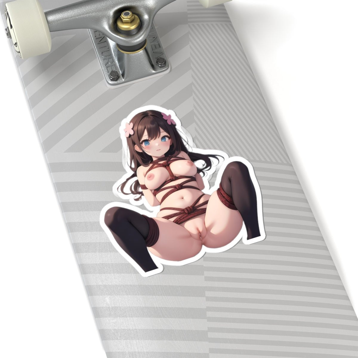 Anime Bondage Girl Sticker — Sexy Kiss-Cut Vinyl Sticker - DarkPrintStudio™