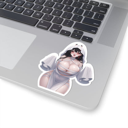 Anime Ghost Girl Sticker — Cute Kawaii Sexy Waifu Kiss-Cut Vinyl - DarkPrintStudio™