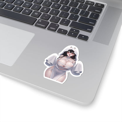 Anime Ghost Girl Sticker — Cute Kawaii Sexy Waifu Kiss-Cut Vinyl - DarkPrintStudio™
