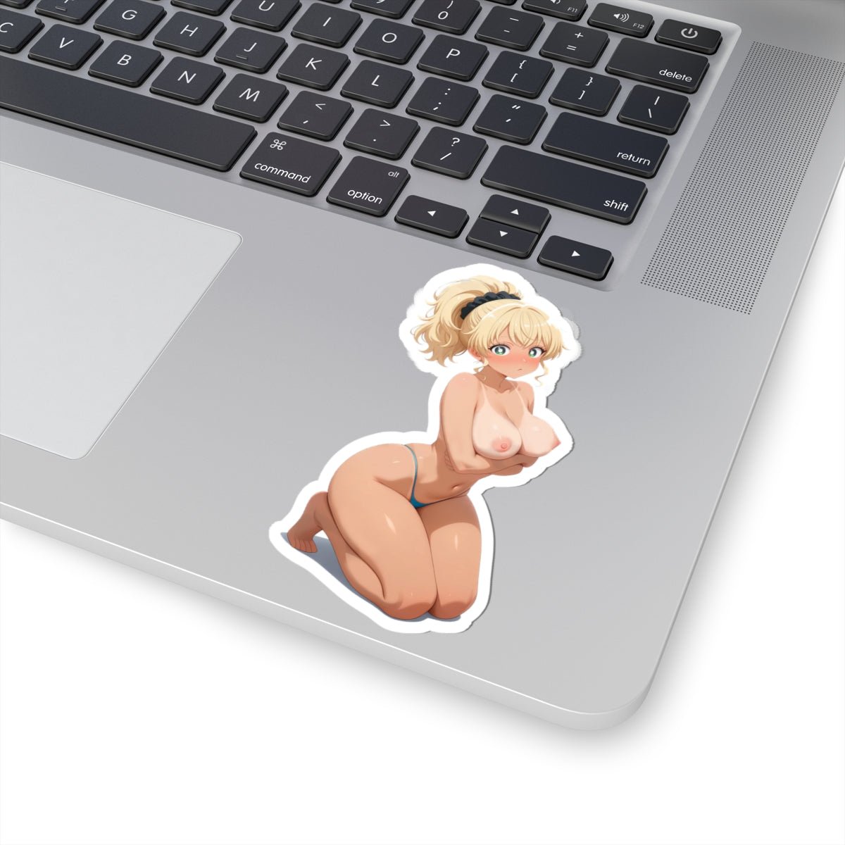 Anime Girl Pinup Vinyl Sticker — Cute Kawaii Sexy Waifu Kiss-Cut Vinyl - DarkPrintStudio™
