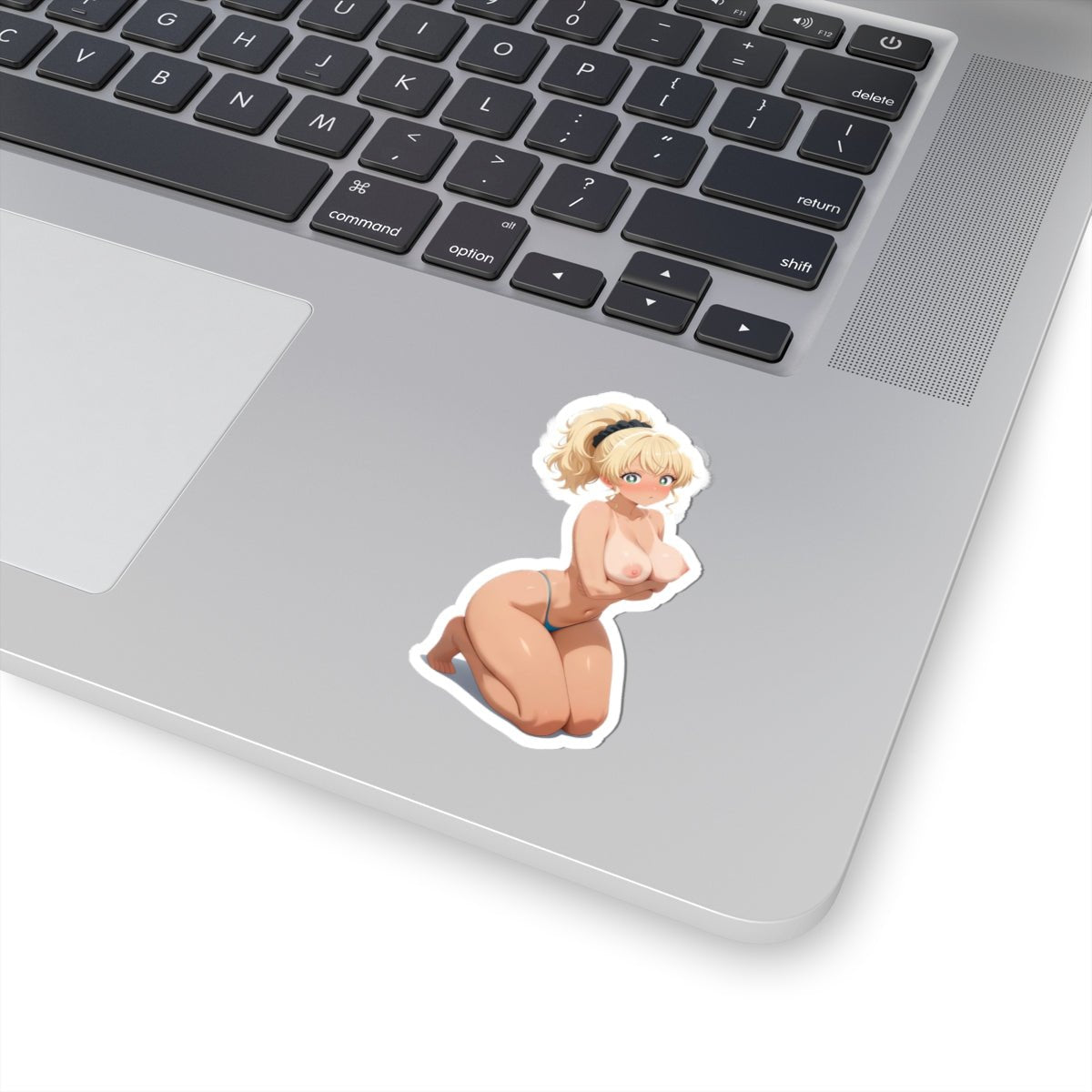 Anime Girl Pinup Vinyl Sticker — Cute Kawaii Sexy Waifu Kiss-Cut Vinyl - DarkPrintStudio™