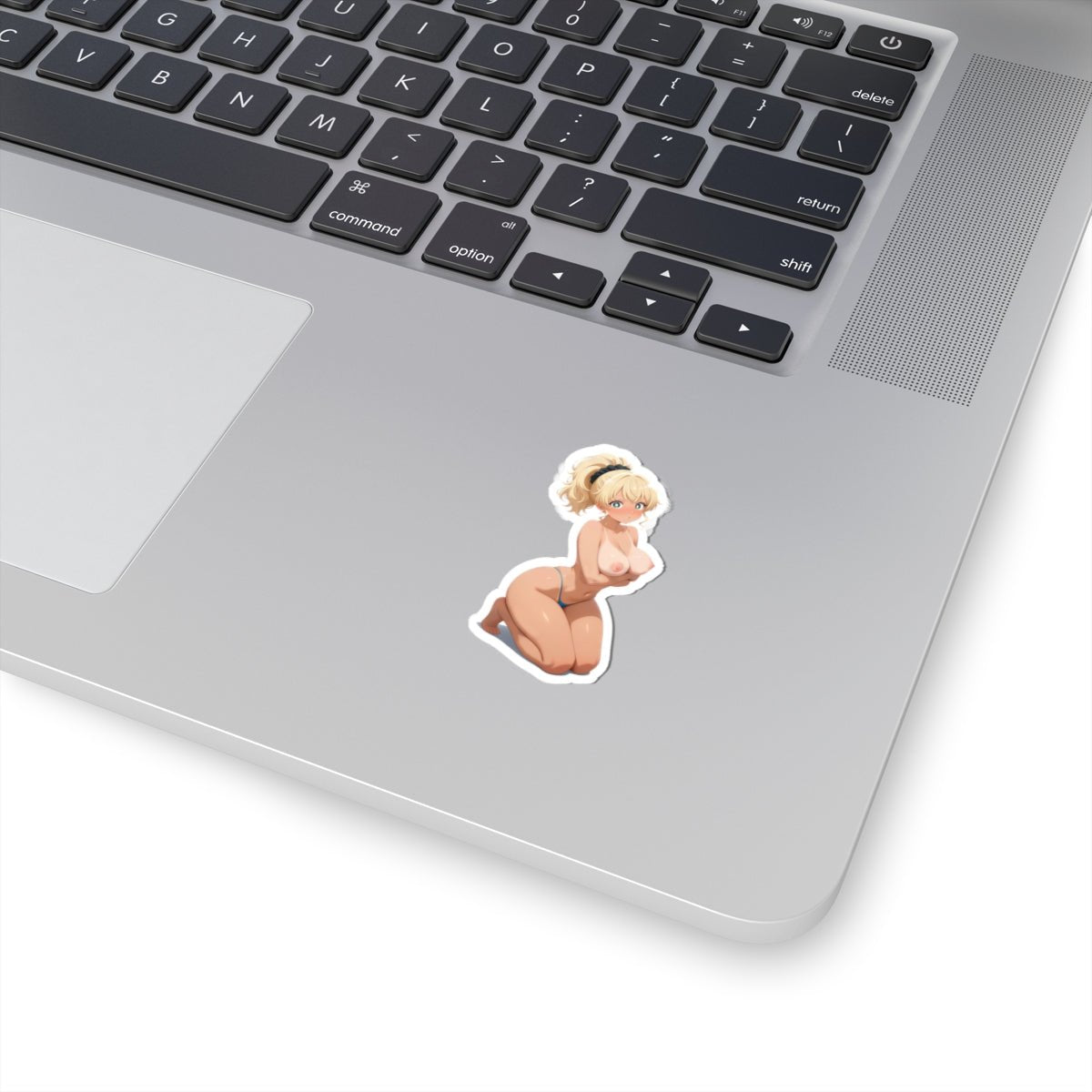 Anime Girl Pinup Vinyl Sticker — Cute Kawaii Sexy Waifu Kiss-Cut Vinyl - DarkPrintStudio™