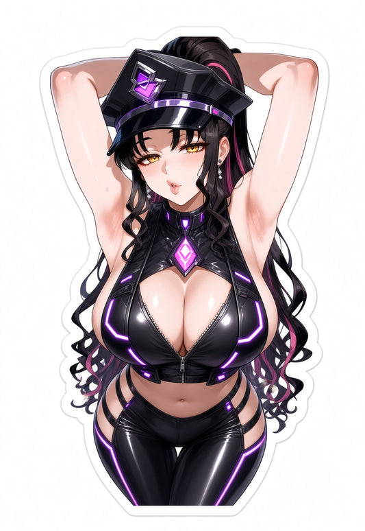 3pcs Sexy Anime Mihara Waifu Stickers — Anime Girl Vinyl Stickers