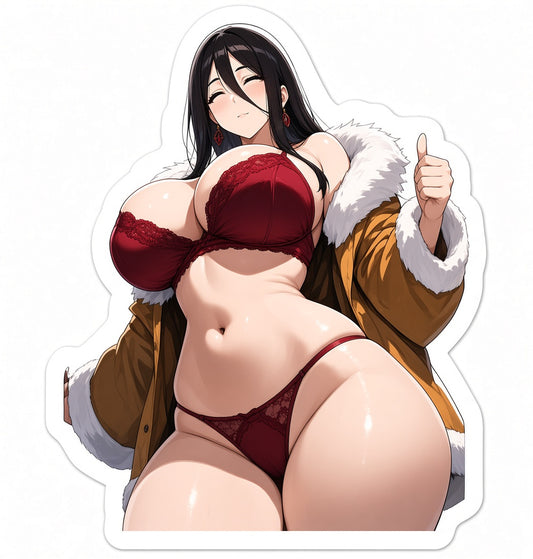 3pcs Sexy Anime Unohana Yachiru Stickers — Anime Bleach Girl Vinyl Stickers