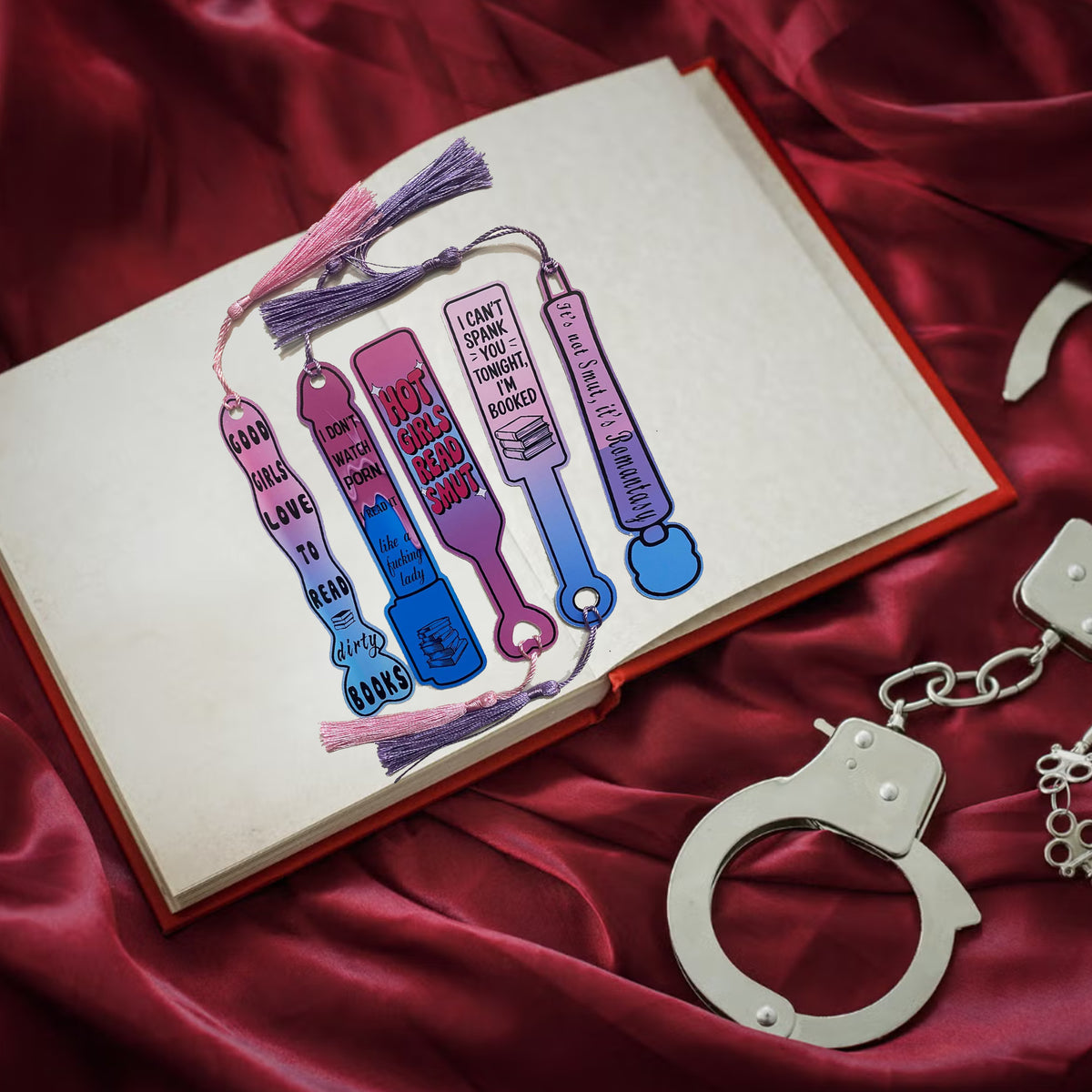 5pcs BDSM bookmark – Sassy Reading Bookmarks, Funny Book Lover Gift, Bookish Bookmark Set, Adult Humor Bookmarks