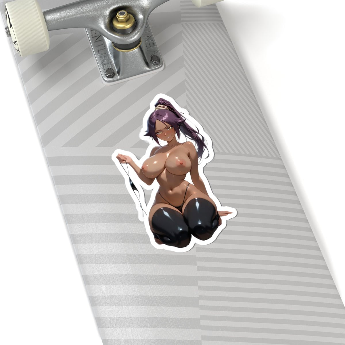 Neko | Anime Girl Pinup Vinyl Sticker — Cute Kawaii Sexy Waifu Kiss-Cut Vinyl - DarkPrintStudio™