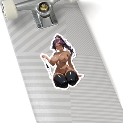 Neko | Anime Girl Pinup Vinyl Sticker — Cute Kawaii Sexy Waifu Kiss-Cut Vinyl - DarkPrintStudio™