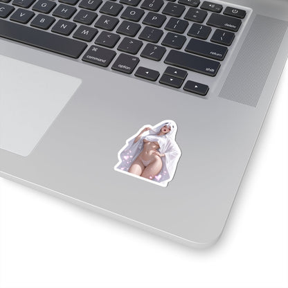 Sexy Anime Ghost Sticker — Cute Kawaii Pin-Up Laptop Decal - DarkPrintStudio™