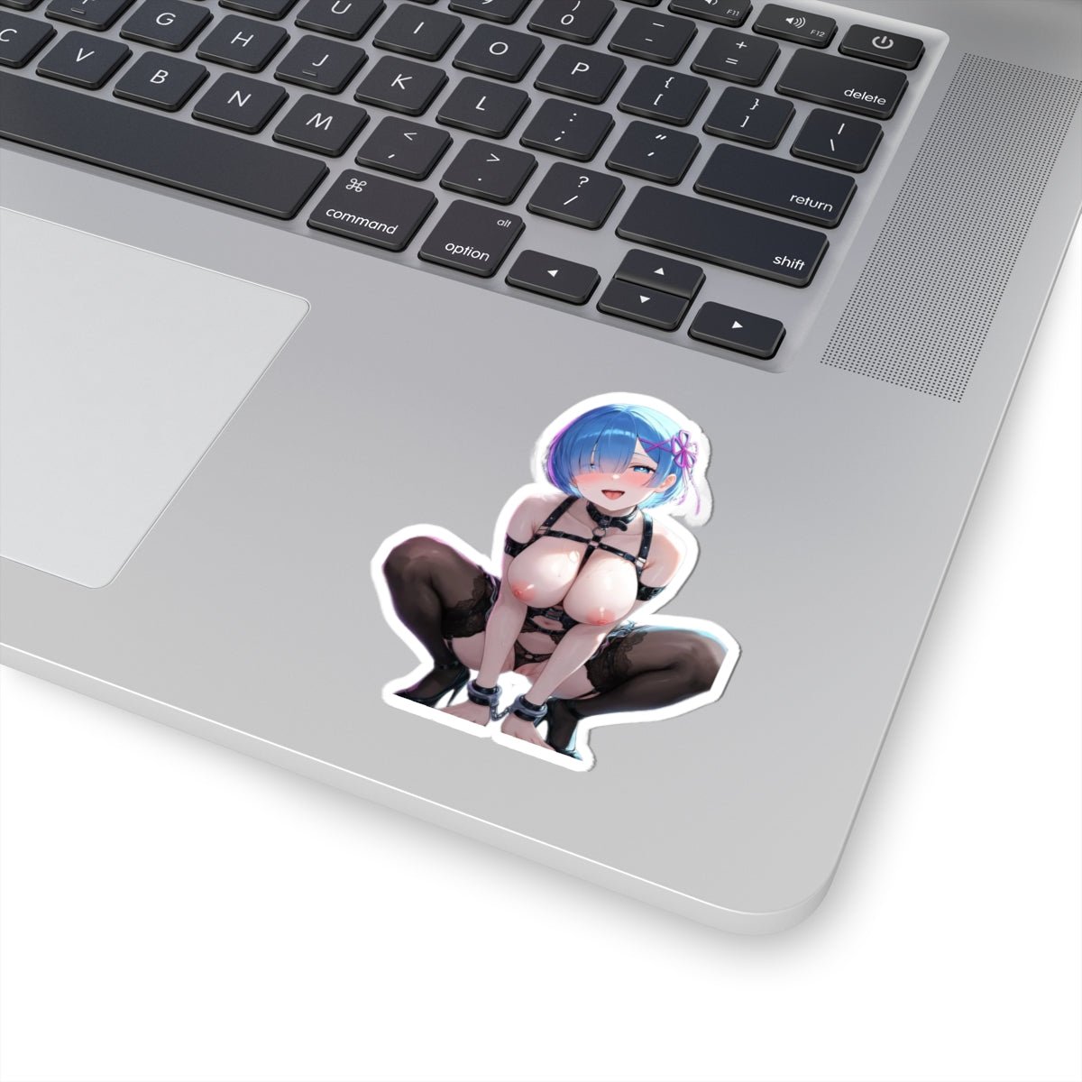 Sexy Anime Girl Kiss-Cut Sticker — Busty Chibi Rem Design - DarkPrintStudio™