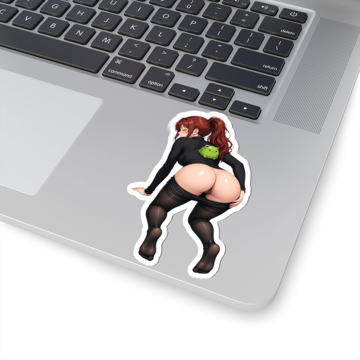 Sexy Anime Sticker — Twerking Redhead Kiss-Cut Vinyl - DarkPrintStudio™