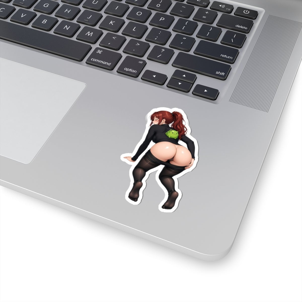 Sexy Anime Sticker — Twerking Redhead Kiss-Cut Vinyl - DarkPrintStudio™